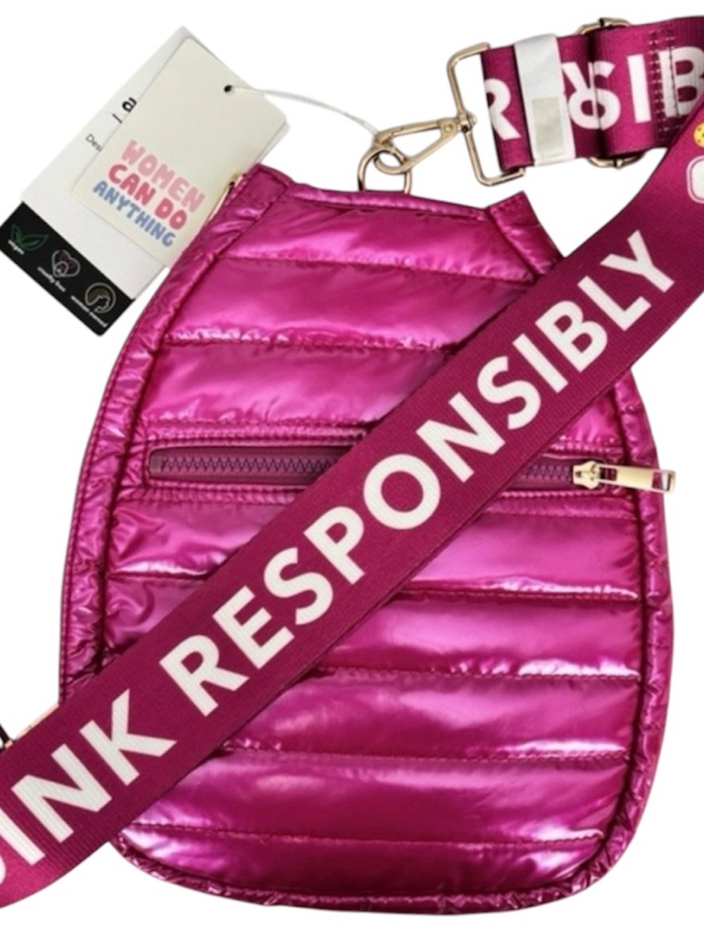 Ah-Dorned Metallic Quilted Pickleball Paddle Bag